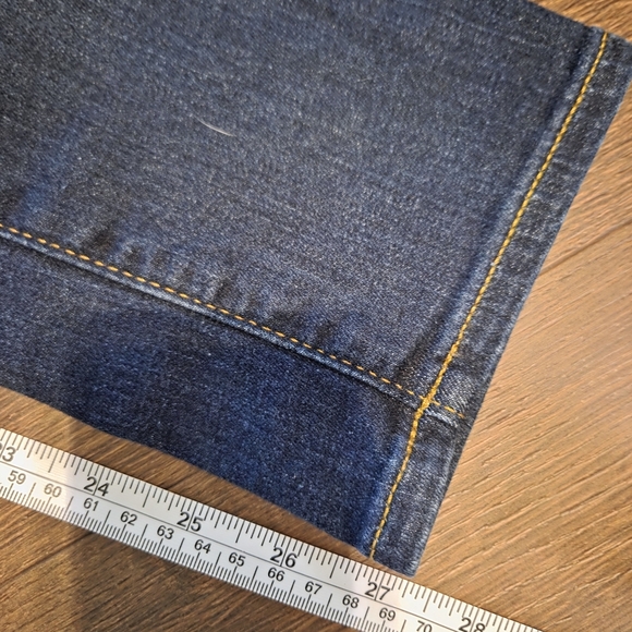 Express Distressed Flare Jeans in Blue - Picture 6 of 6